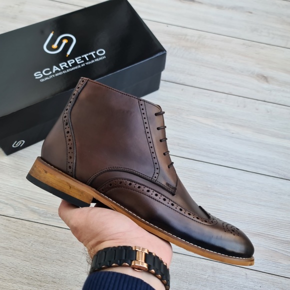 Tobacco Chelsea Leather Derby Boots main image 4